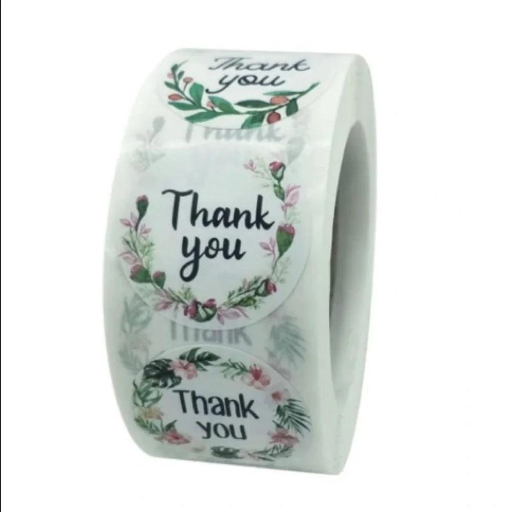 100ct~ 1” Thank You Design Stickers (Boutique) 💐🆕💐 (2 For $12)